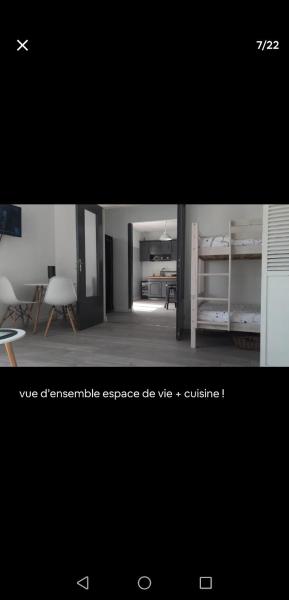 Grand studio 6 personnes terrasse parking
